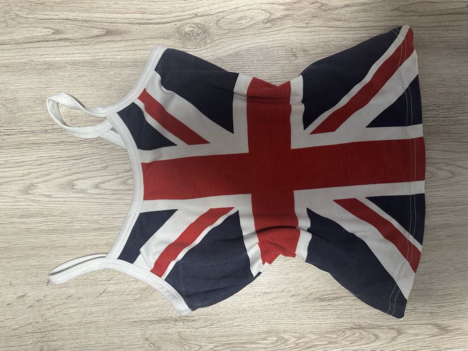 майка з прапором Великої Британії топ Лондон opium y2k bimbo london