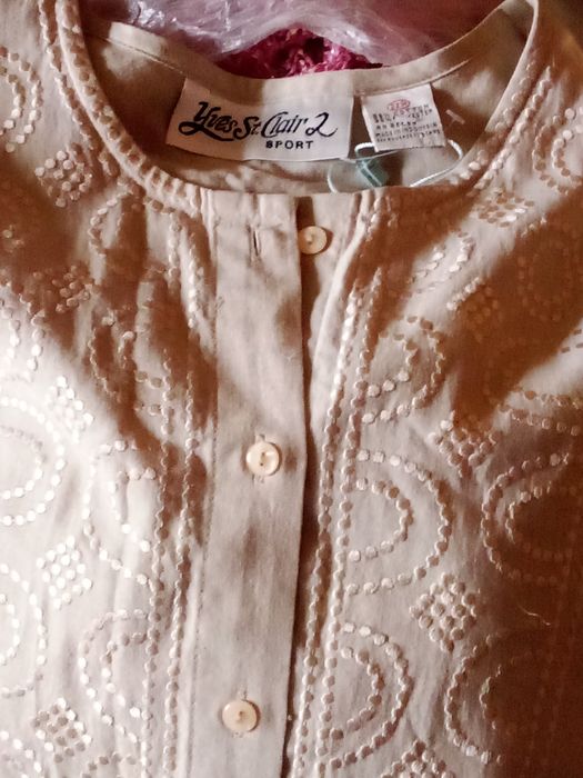 Блузон жін. Yves St. Clair розмір 22, беж, котон, вінтаж, новий