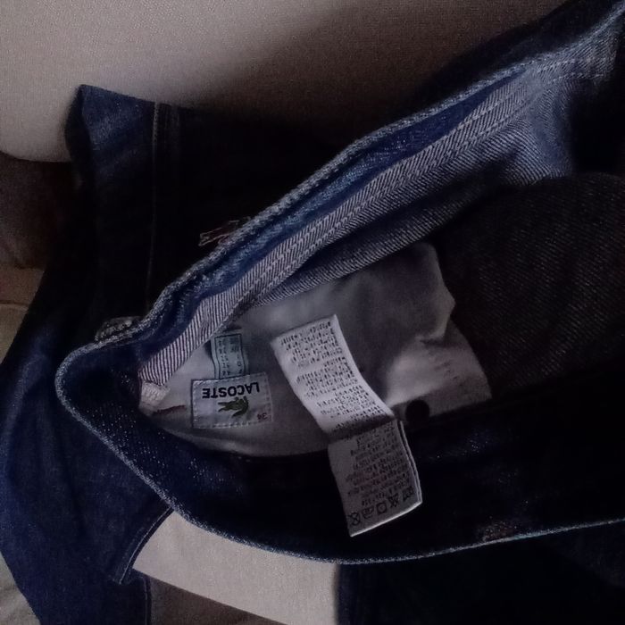 Spodnie Lacoste UK34 dzins bawelna