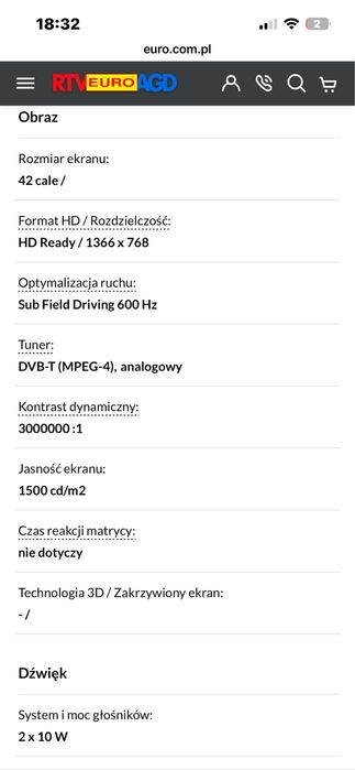 Telewizor  sprzedam Lg 42 cale