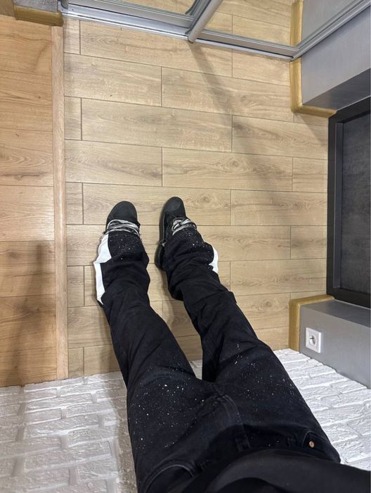 Джинсы ручной работы клеш, Flared custom/ Swag y2k sk8 drip drill