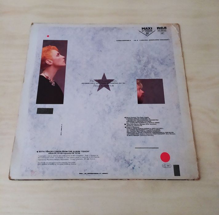 Eurythmics here comes the rain again vinil maxi single