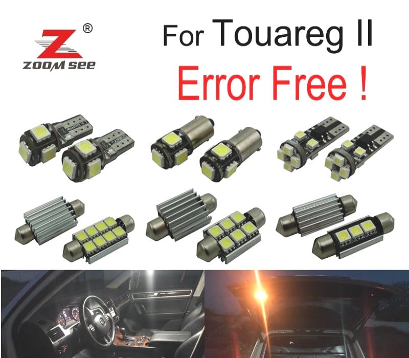 KIT COMPLETO DE 23 LÂMPADAS LED INTERIOR PARA VOLKSWAGEN VW TOUAREG II 7 P 7P5 7P6 2010 +