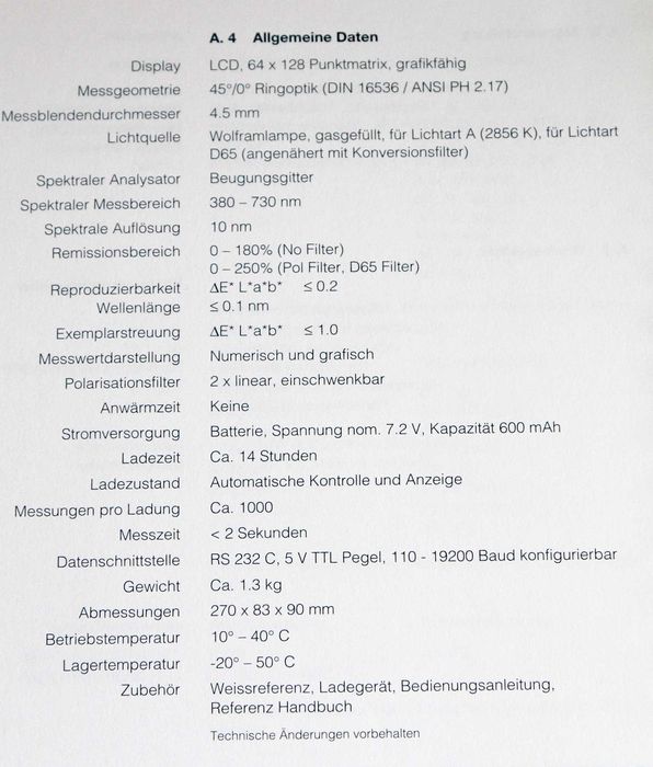 GRETAG SPM50 | ΔE, Lab, CMYK, Pantone | Спектрофотометр | Денситометр