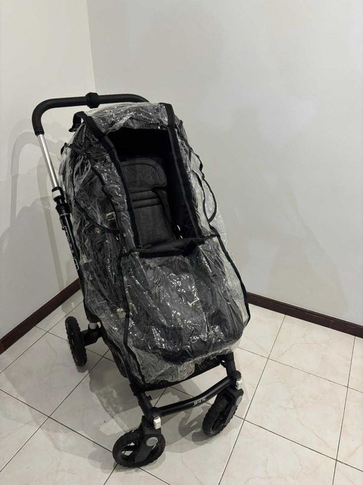 Carrinho de bebe - Conjunto Trio Jané Minnum + Base Isofix +Capa chuva