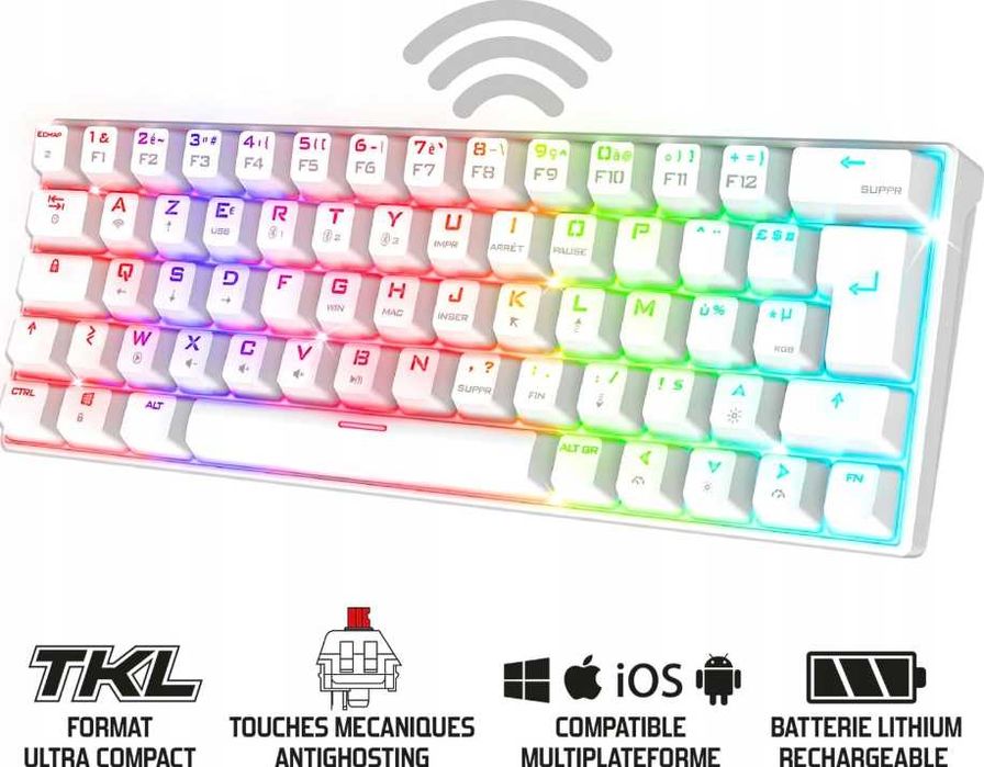 Spirit Of Gamer XPERT K200 Bezprzewodowa RGB klawiatura gaming AZERTY