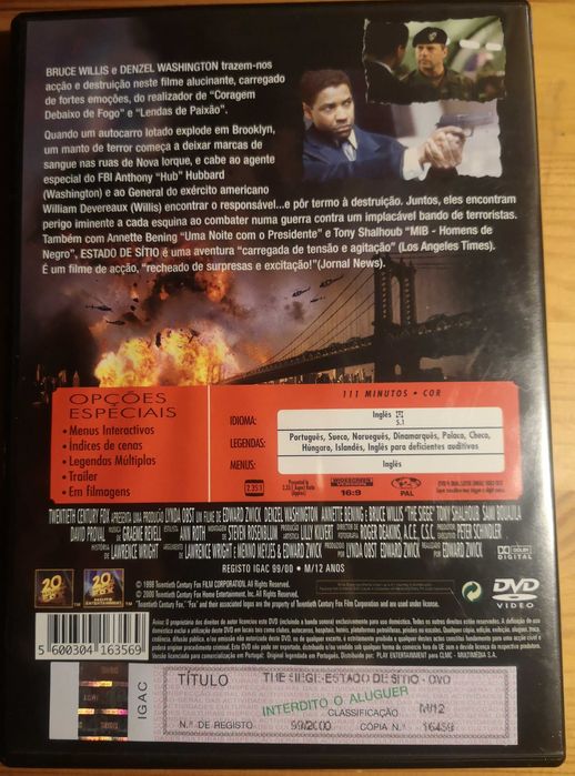 DVD "The Siege - Estado de Sítio"