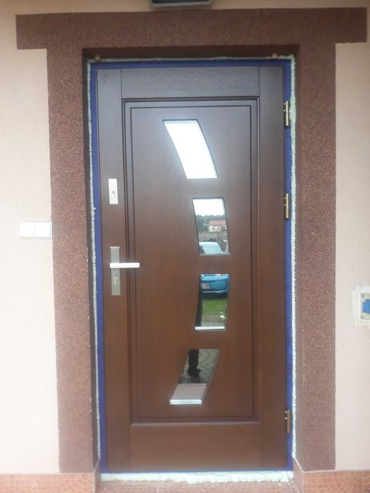 Drzwi zewnętrzne drewniane 78mm od ręki Serock Czyste powietrze