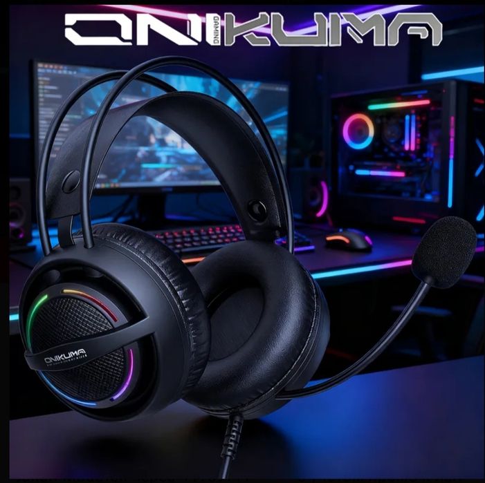 ‼️New‼️Геймерські навушники з RGB підсвіткою Black‼️Top‼️