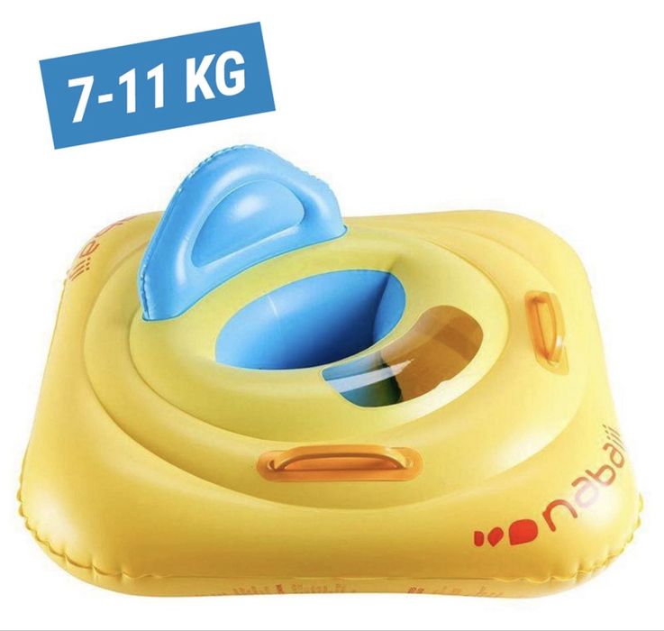 NABAIJI Boia-cadeira de natação com pegas para bebé 7-11kg - amarelo