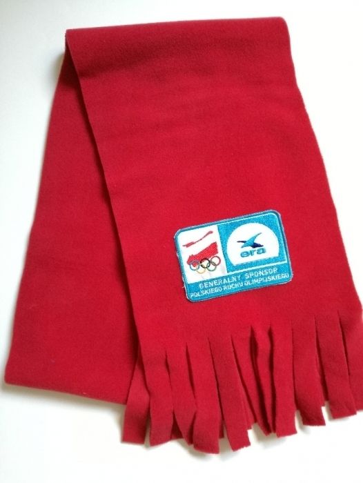 era ALPINUS nowy czerwony polarowy szalik
