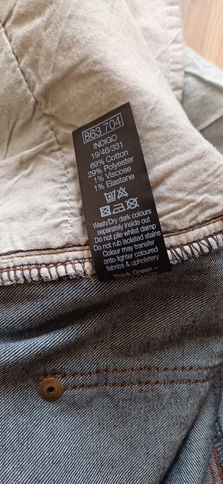 Джинси темно сині.