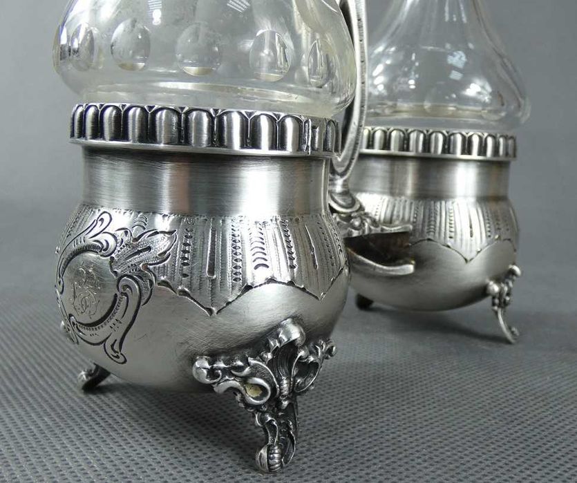 KABARET na przyprawy oliwa ocet karafka BAROK sygnowany