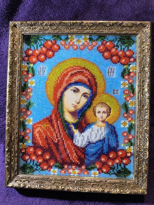 Ікони вишиті бісером