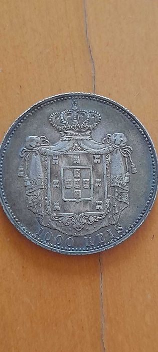 Moeda 1000 reis 1899 Prata D Carlos I