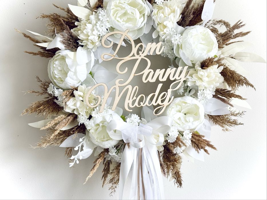 Wianek boho Dom Panny Młodej / Pana Młodego Ślub Wesele dekoracja