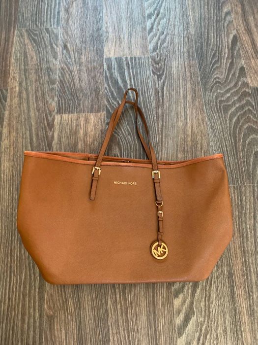 Жіночий шопер michael kors зі шкіри, коричневий