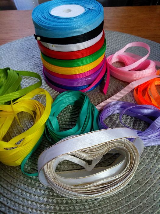 Лента репсовая, ширина 6мм. Разный цвет и метраж.