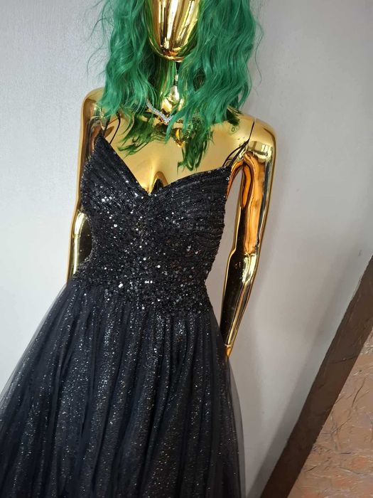 Zjawiskowa suknia na studniówkę Princess Emily Shine BlackR34 Polski p