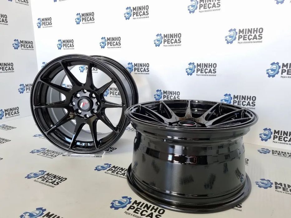 Jantes Japan Racing (JR11) em 15 Preto Brilho