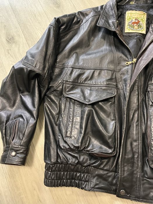 Вінтажний шкіряний бомбер A-2 Пілот