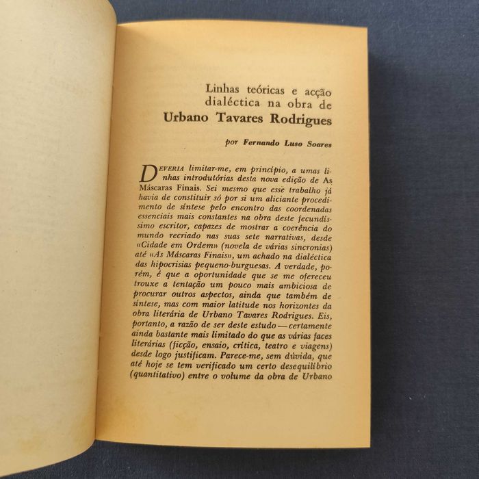 Urbano Tavares Rodrigues - As Máscaras Finais