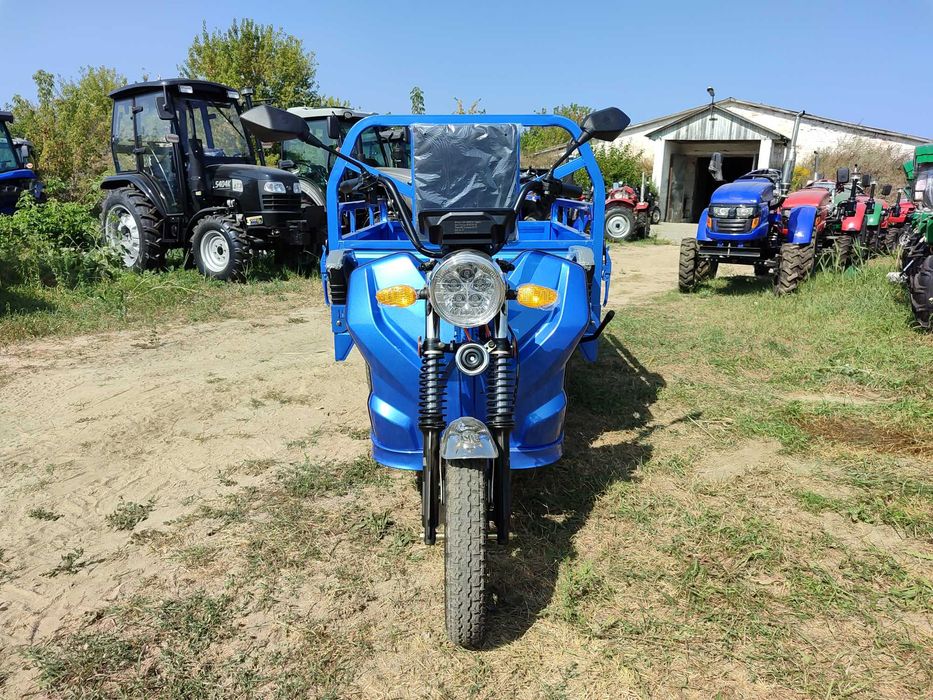 Грузовой Трицикл электрический Дозер 1200 ватт доставка без предоплаты