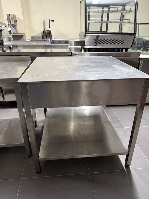 Mesa quadrada de centro para cozinha / café , com prateleira