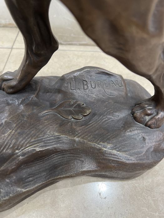 Escultura Leon Bureau Bronze