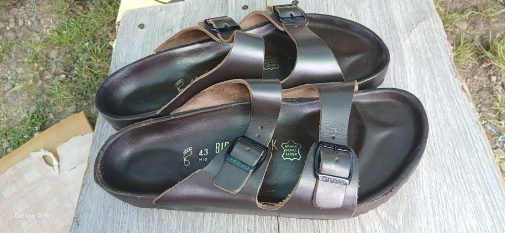 Шльопанці шкіряні Birkenstock,р43