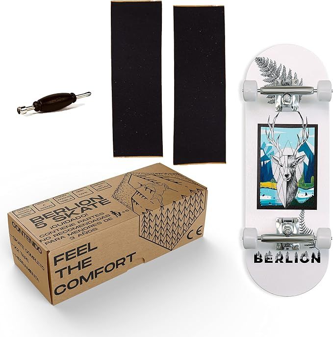 BERLION Profesjonalna mini deskorolka z drewna, na palec