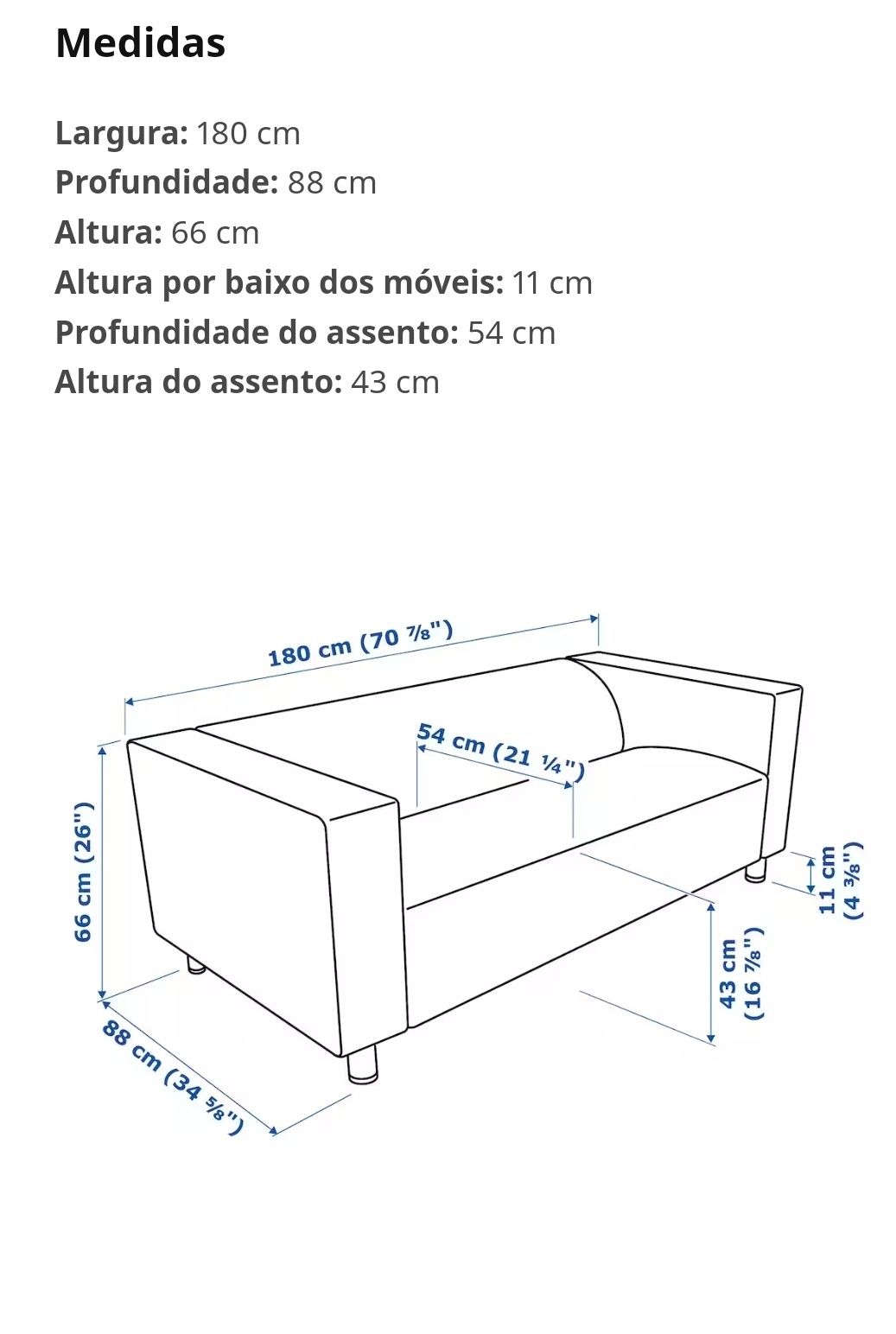 Sofá klippan ikea Buarcos • OLX Portugal