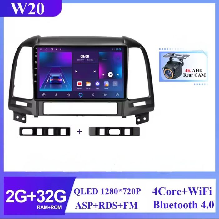 Штатна Автомагнітола 2din Hyundai Santa Fe 2 AndroidAuto