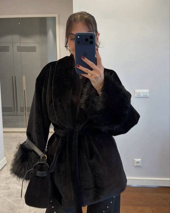 Шуба з утепленням/ жіноча шуба в стилі old money/ шуба з хутром