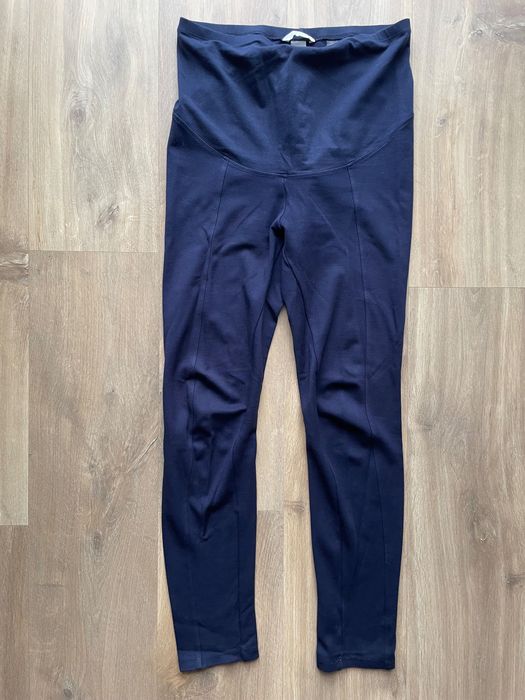 Długie ciążowe granatowe spodnie marki H&M rozm. 36