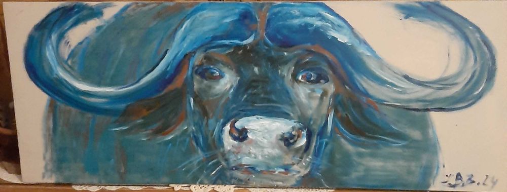 bawół obraz na płótnie olej