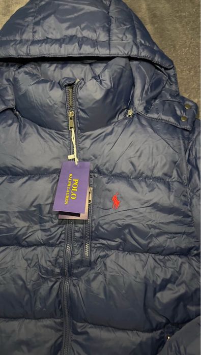 Polo ralph lauren casaco de pena azul-marinho