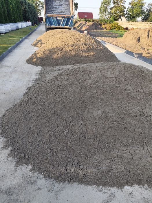 Suchy beton,stabilizacja pod kostkę,piasek płukany,ziemia,szlaka,grys