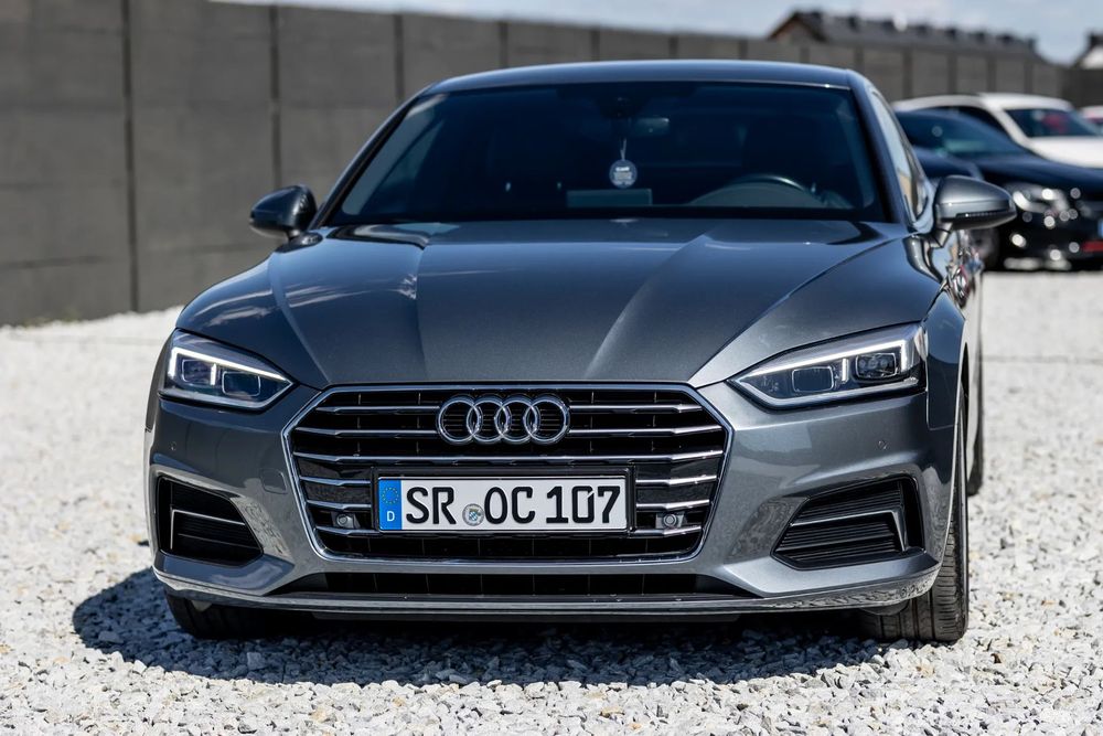 Audi A5 Coupé 2.0 TDI 190KM Virtual Cockpit LED S line Skóra Copue 18 Cali Szara