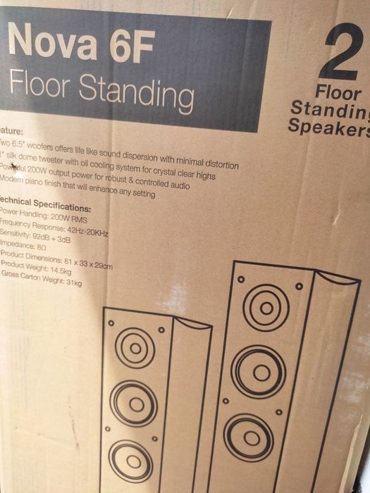 Kolumny podłogowe PureAcoustics Nova 6F  2szt. Nowe