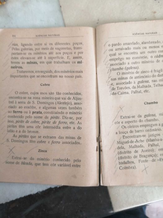 sciencias naturais 4 classe de 1929 - A, figueirinhas , rabiscad lapis