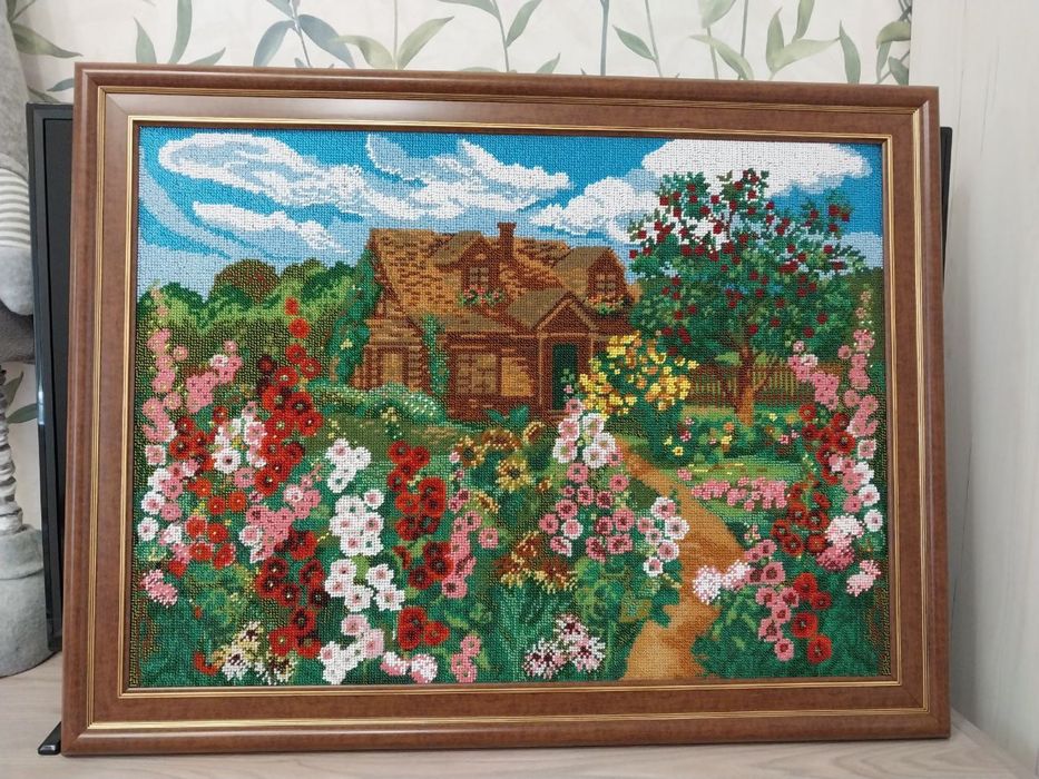 Картина бісером з рамкою