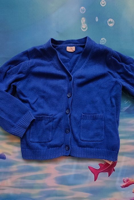Baby GAP Chabrowy sweterek dla dziewczynki r. 12-18mies