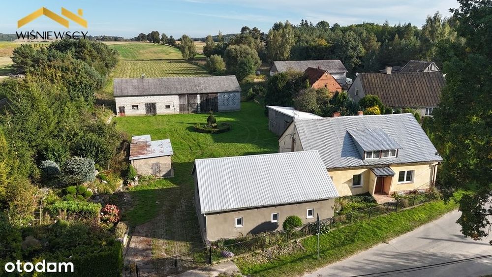 Siedlisko - dom 153 m² i 11,29 ha ziemi rolnej – Laskowice, gm.Prabuty