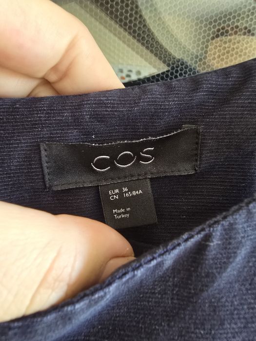 Sukienka COS z jedwabiem r.36 elegancka klasyczna bawełna