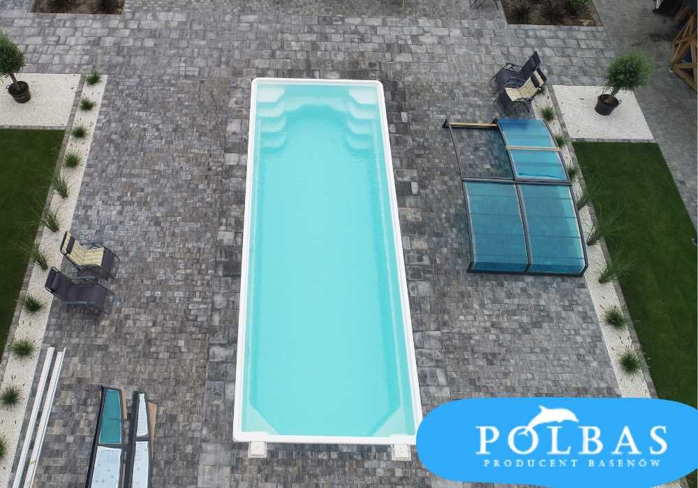 Basen poliestrowy MALTA 7,60 x 3,00 x 1,50 plastikowy ogrodowy do wkopania PREMIUM zestaw z montażem