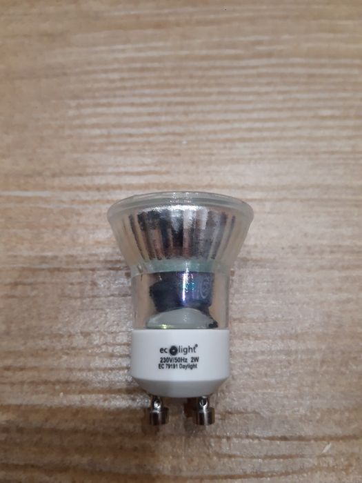 Oprawa LEDLUMEN HDL-DT102/1 z żarówką Ecolight 230V 2W GU10/MR11 8 szt