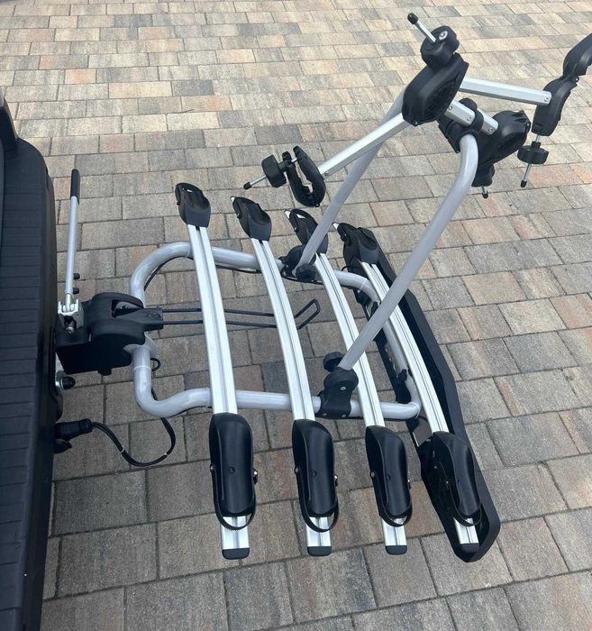 NOWY Bagażnik Rowerowy Na Hak 4 Rowery Uchylany Platforma PREMIUM JAK THULE ALUMINIUM