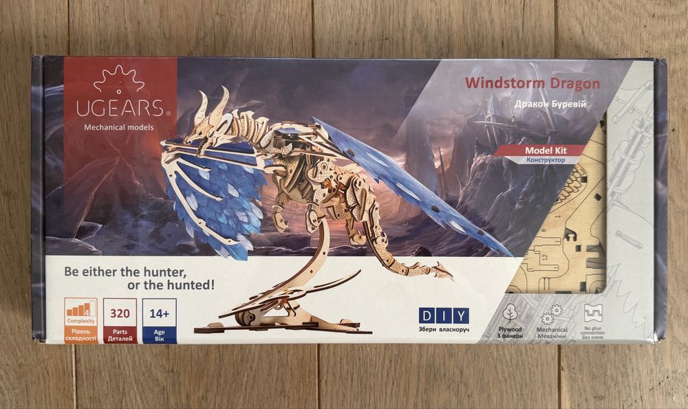 Механічний 3D-конструктор Ugears Дракон Буревій (Windstorm Dragon)