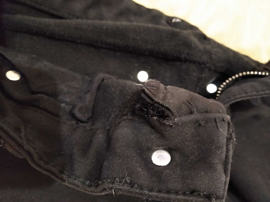 Утеплені, чорні, стрейчові легінси/джинси фірми Rose Mary, р.44-S